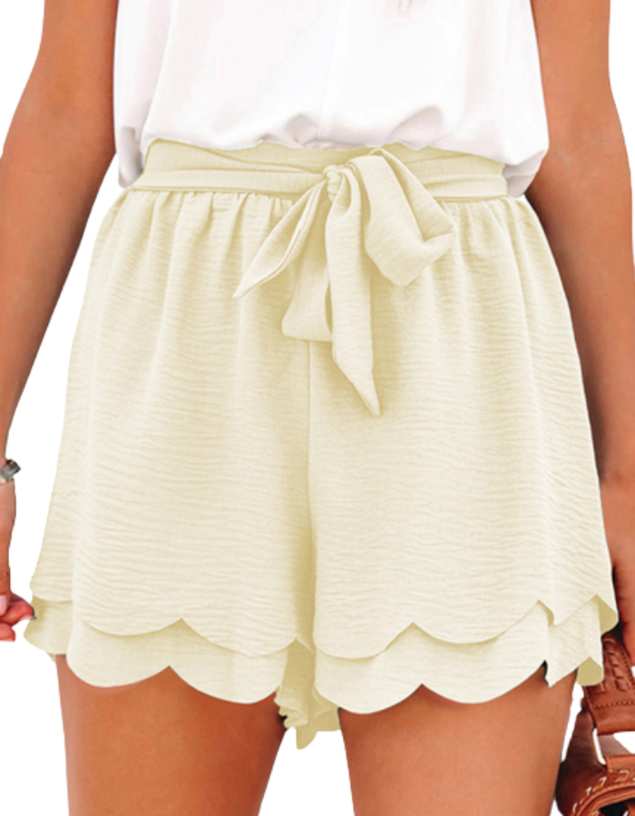 SHOPIQAT Butterfly End Waist Lounge Short with Belt - Premium from shopiqat - Just $5.400! Shop now at shopiqat